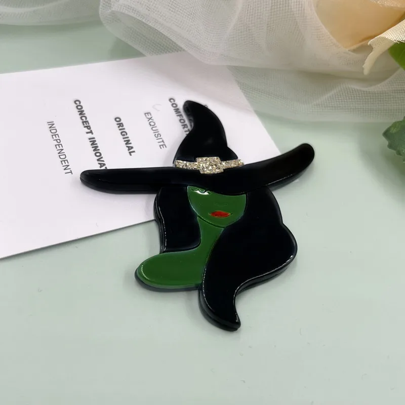 HONEY Wholesale suit personalized chest flower decoration witch brooch accessory task Halloween brooch