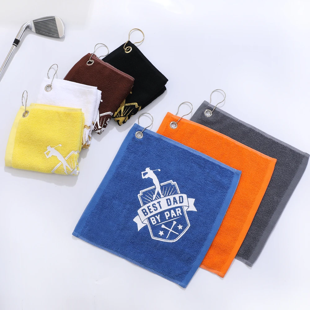Wholesale Cheap 400gsm 100% Cotton Square 30*30cm Purple White Blue Grey SOLID COLOR golf towel