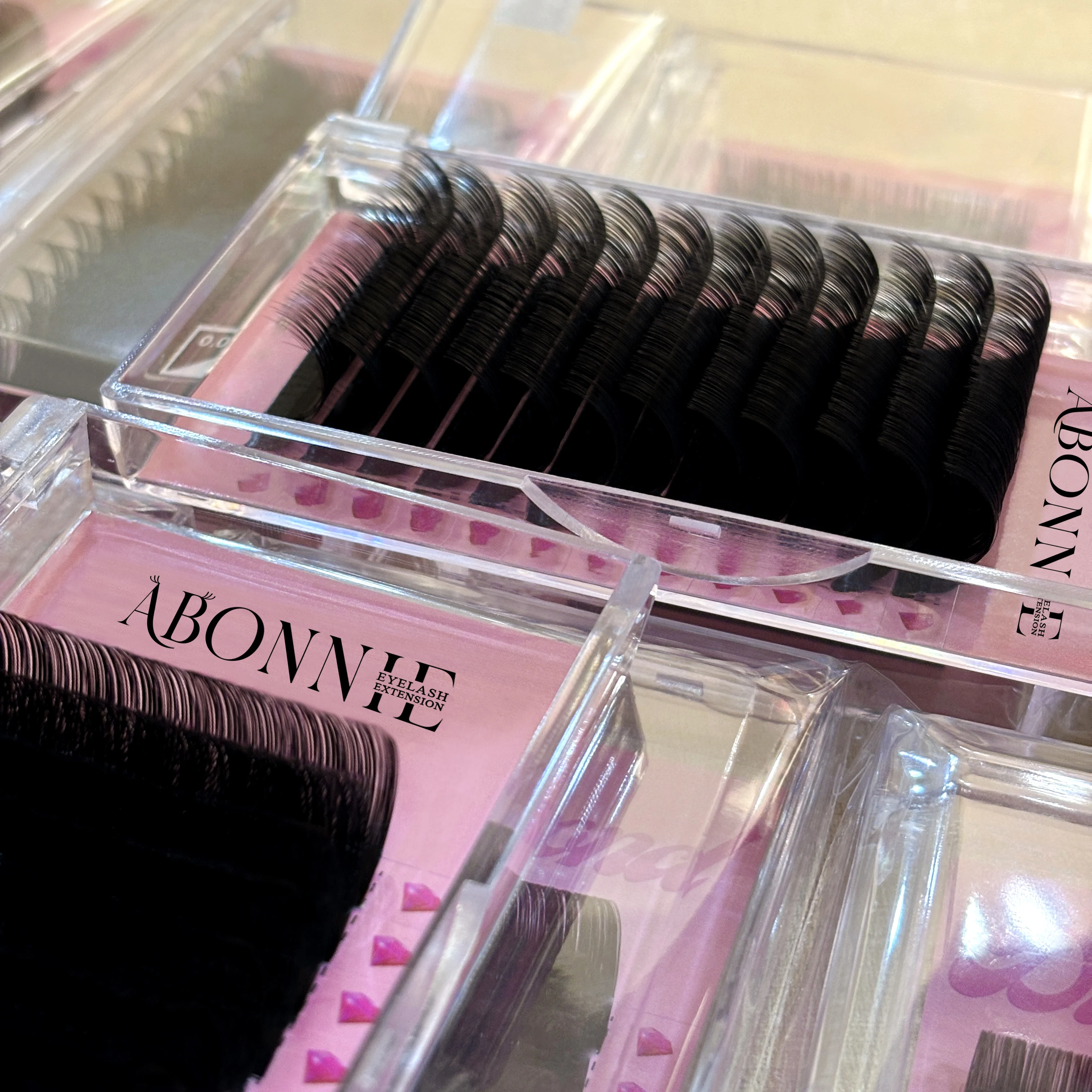 Abonnie Professional Eyelash Extension Korea Volume Lash Extension Trays 18 Lines Fluffy Cashmere Lash Trays