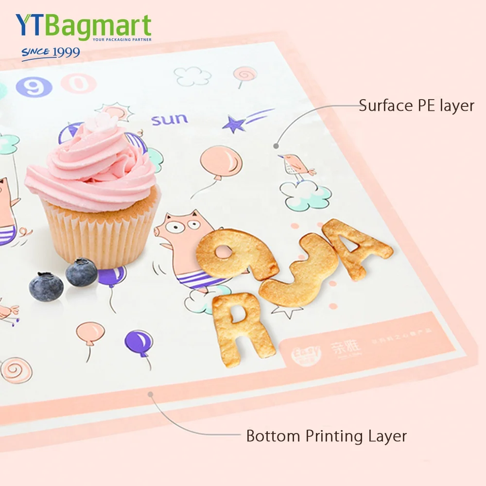 Оптовая продажа не содержит Бисфенол А 4 Экстра клейкие липкие детские коврики для ресторана и стола Полиэтиленовая защитная пленка пластиковые одноразовые салфетки малышей