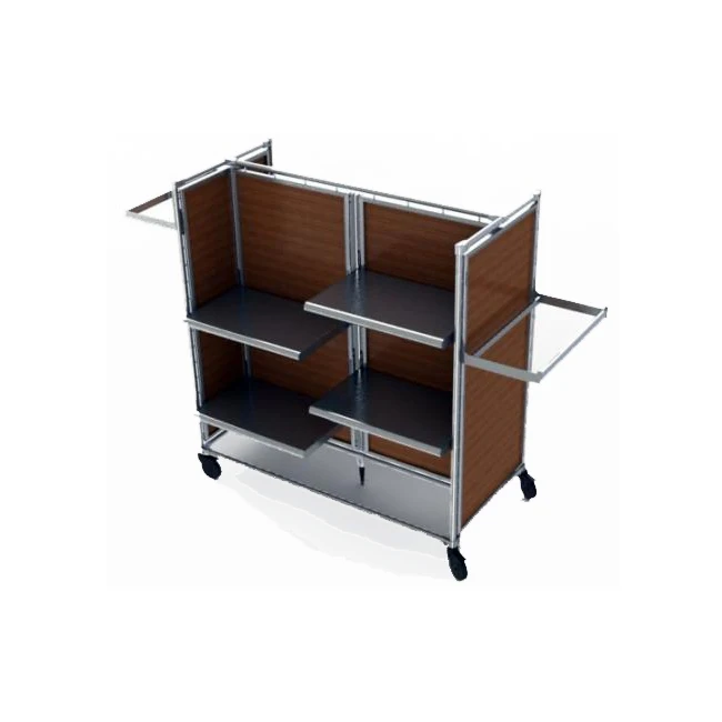 
Slatwall display rack clothes display shelves double side display unit for bags shop in store equipment 