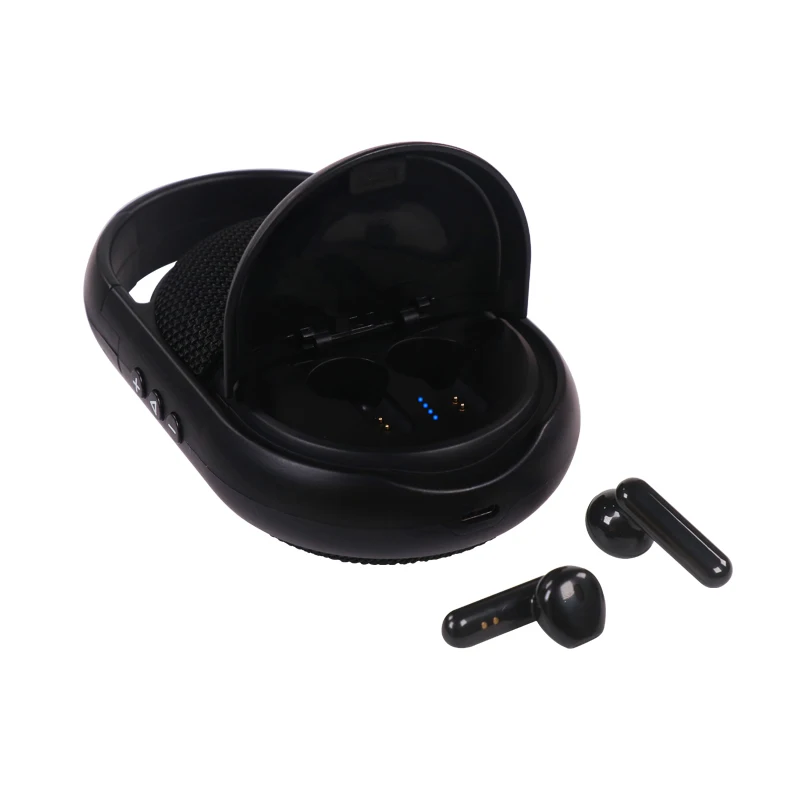IPX5 Waterproof 2 in 1 1000Mah BT speaker + TWS wireless earbuds and gaming speakers