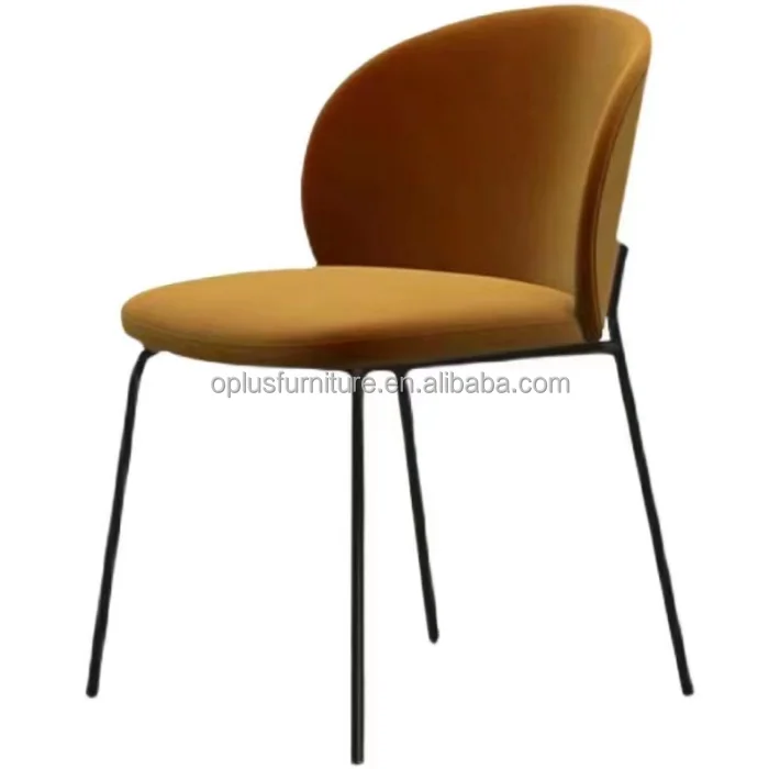Modern Wholesale Scandinavian Nordic New Design Interior Hospitality Project Four Black metal Velvet Seat upholstered Bar Chair