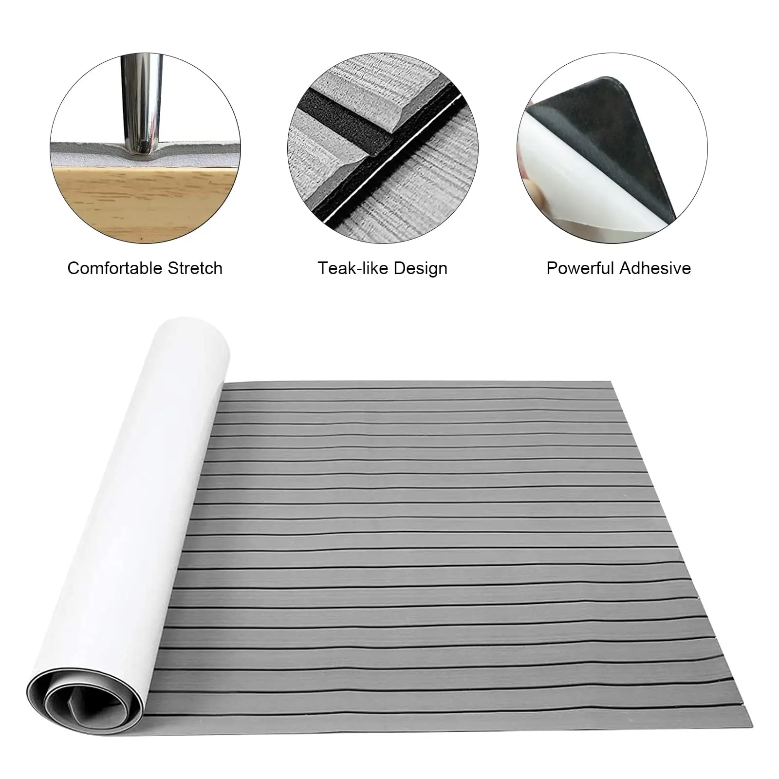 Wholesale EVA Foam Boat Teak Flooring mat non slip self adhesive boat surface mat for yacht RV swimming pool