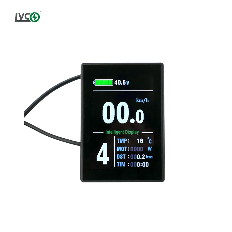 LVCO electric bicycle parts T320 LED display 36V 4 color screen LCD display for ebike
