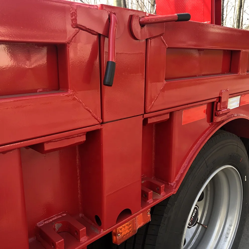 CIMC HUAJUN 3 Axle Low Bed Semi Trailer with Hydraulic Ramp