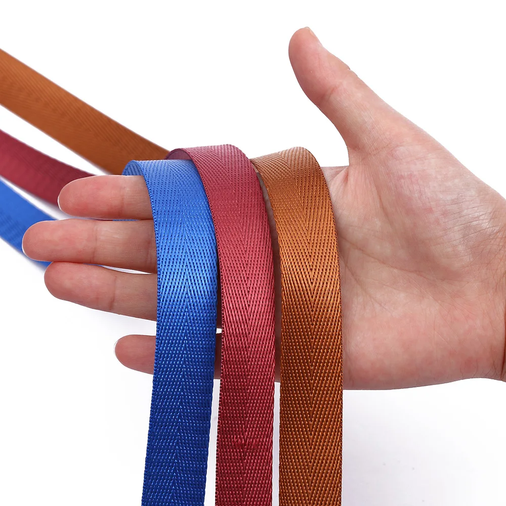 High Quality Strap Nylon Webbing Color Herringbone Pattern Strapping Sewing Bag Belt Accessories