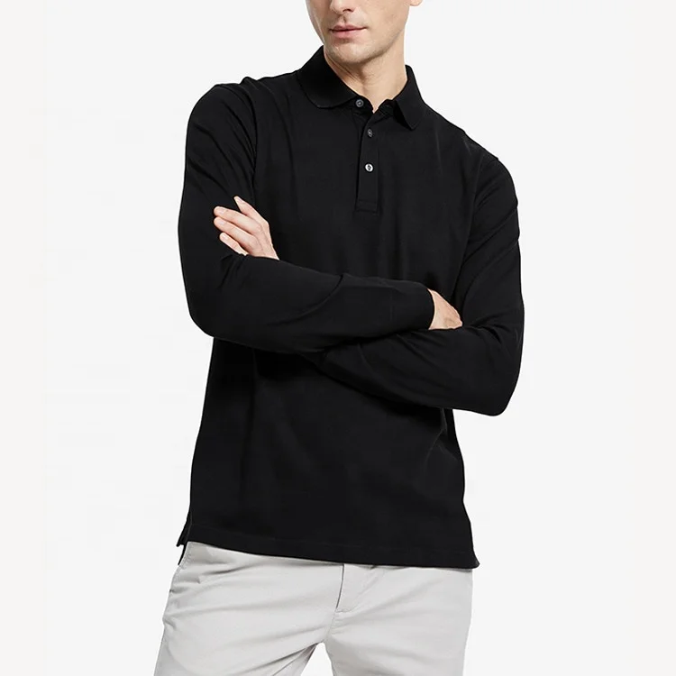 OEM Sustainable Lapel Polo long sleeve T-shirt manufacturers wholesale customized couples long sleeve T-shirt match everything