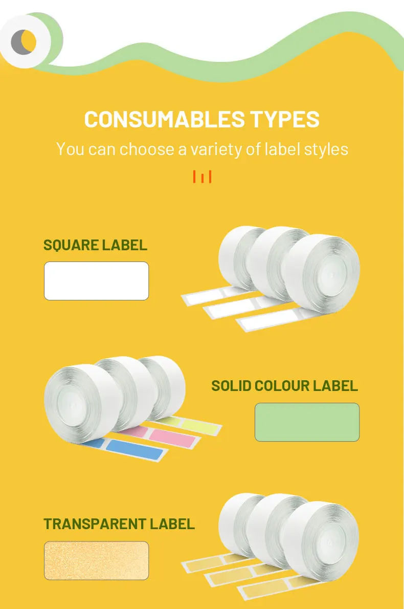 AIMO D30 Labels Adhesive fruit planet Series Pattern Paper D30 Label Maker Tape for Daily life and Gift Christmas