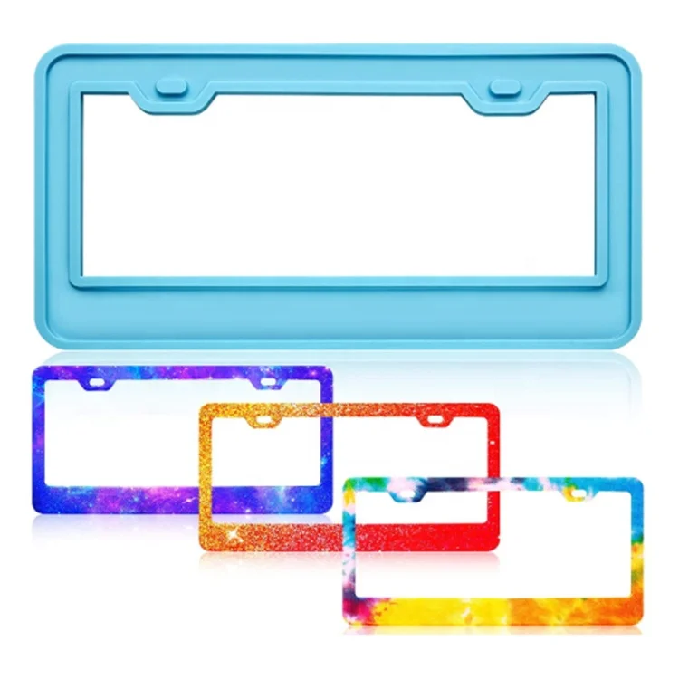 Silicone Mold DIY Crystal Gutta Percha Mold License Plate Frame New Resin License Plate Mold