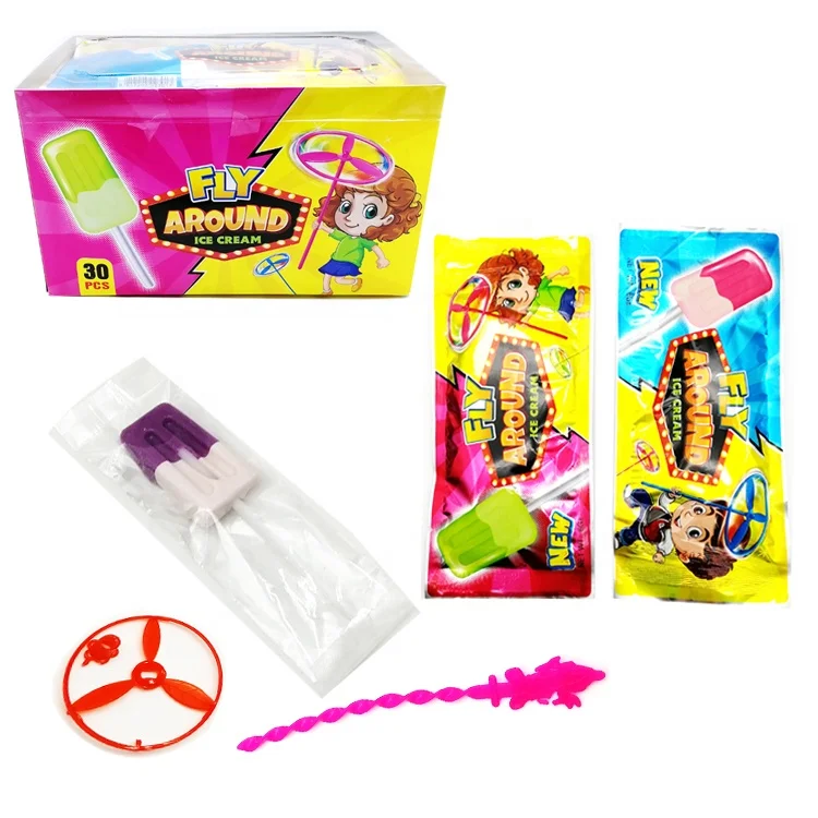 China toy candy manufacturers wholesale A batch of soft sweet ice cream shaped fruity lollipop