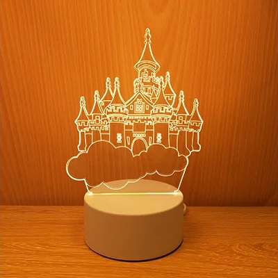 High Quality Cheap USB Warm Light Led 3D Light Lamp,Home Decorative Night Light Lamp with Switch Button