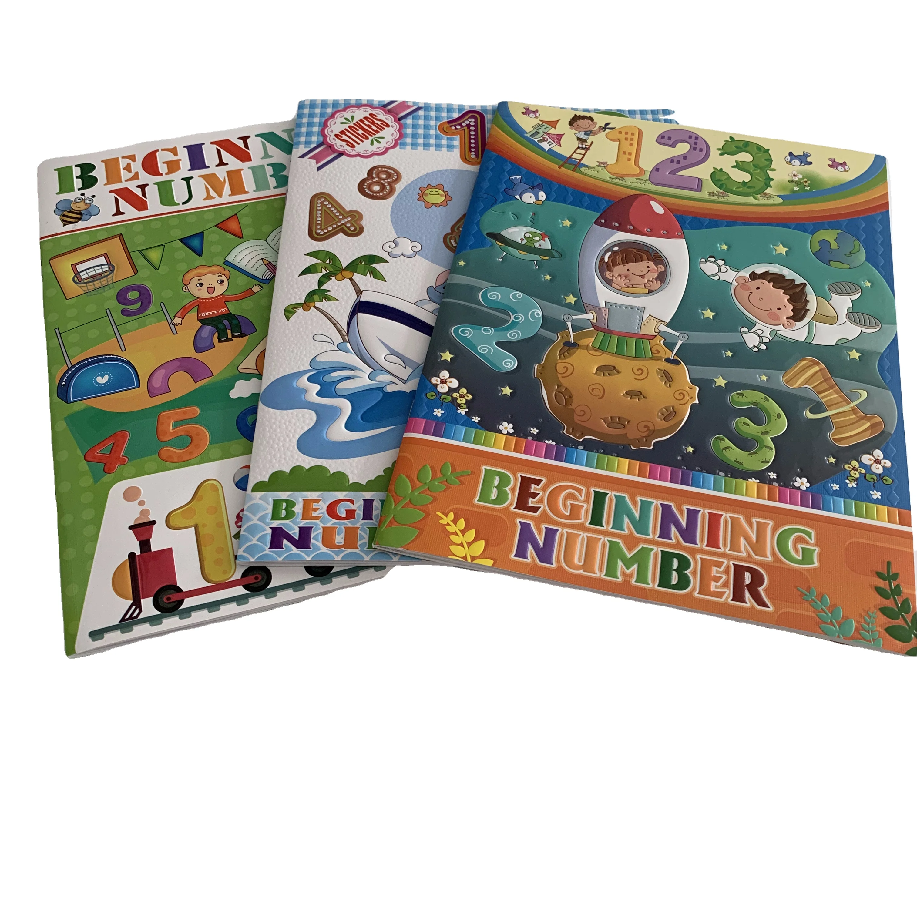 Wholesale Custom Educational Coloring Drawing Activity For Preschooler Kids Children Printing Cartoon Sticker Book