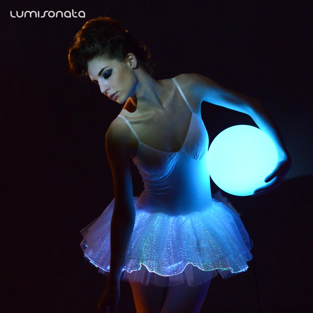 Wholesale Ladies Light-up Clothing Ballet Flower Stage Costume For Girls With RGB LED Lights Clohtes That Shine In The Dark
