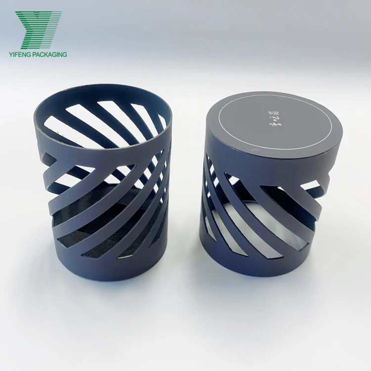 Custom recyclable cardboard tube cylinder perfume packaging box for 30ml 50ml bottle