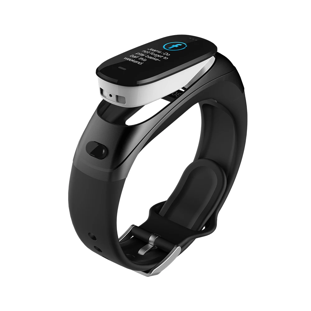 Blood pressure sport fitness tracker smartwatch earphone , heart rate smart bracelet earbuds watch with wireless earbuds