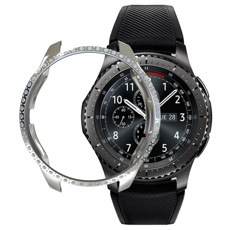 Блестящий Алмазный поликарбонатный чехол YHQ для Samsung Galaxy Watch 42 мм 46 защитный чехол-бампер