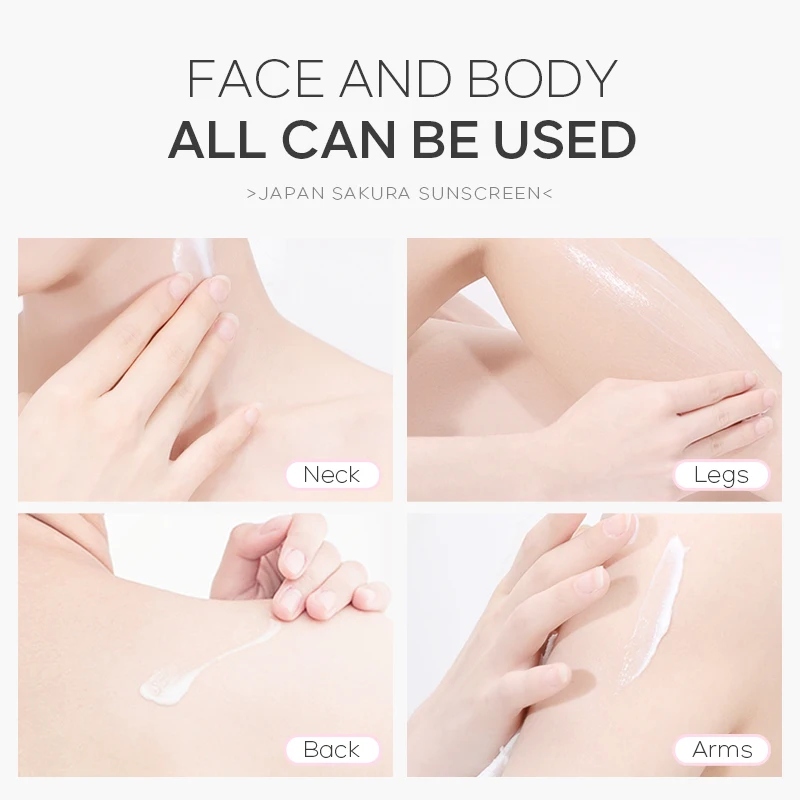 30g LAIKOU Sakura whitening natural skin care sunscreen cream spf 50PA+++ waterproof sun block