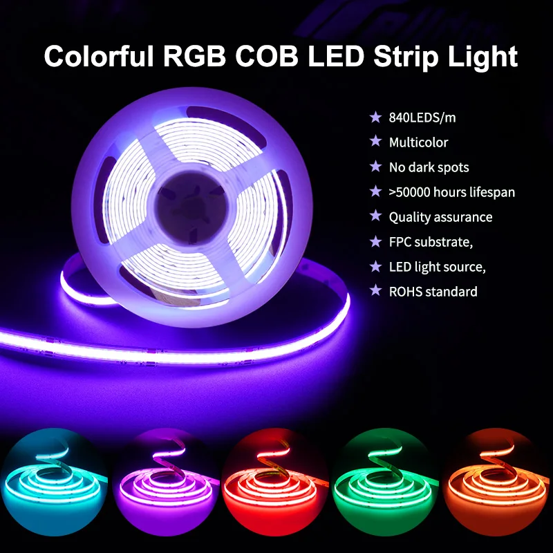 striscia led argb wrgb 24v multicolore con telecomando led striscia custodia luci esterno ip66 impermeabile striscia led cob