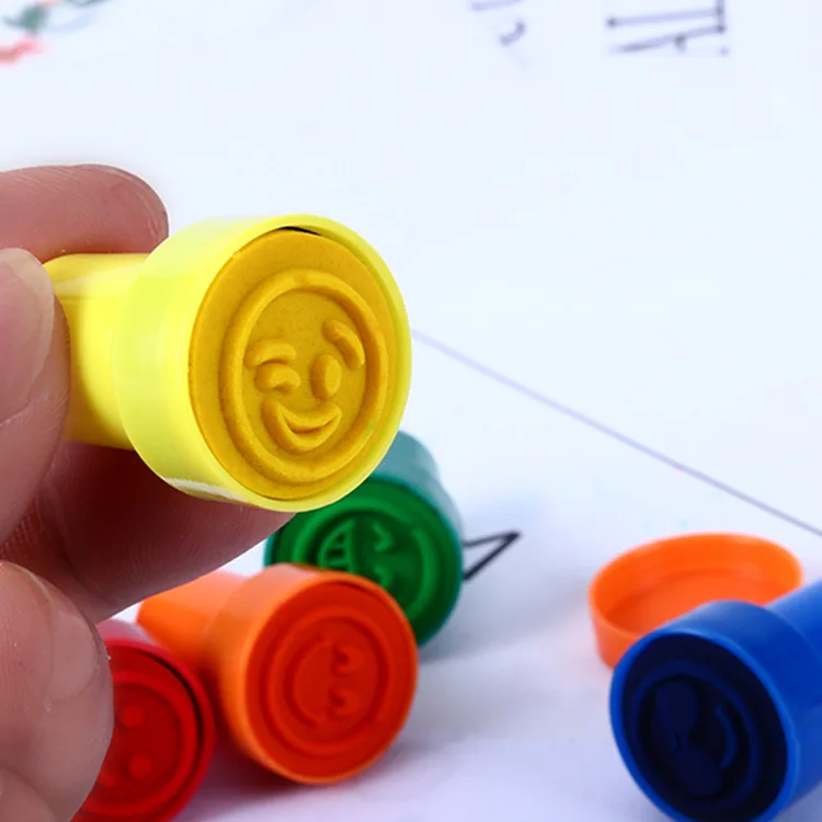 Лидер продаж 23 мм наградные учителя самопечатные штамп индивидуальные узоры круглые детские штампы лица