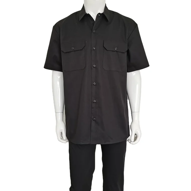 Рабочая форма с коротким рукавом и логотипом на заказ, рубашка для работы в стиле Дикки, уличная рубашка