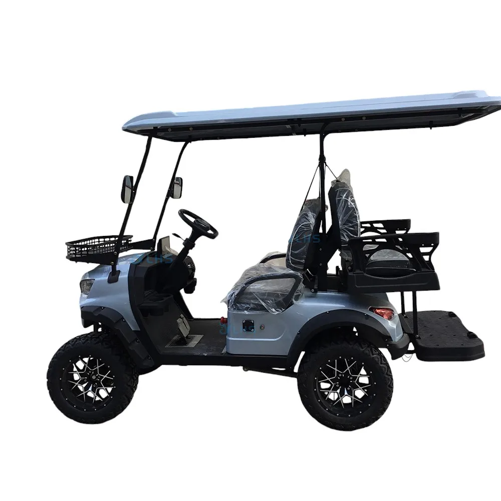 4 seater utility golf trolley 4 wheel drive off-road golf buggy low price mini electric golf cart with cup holder