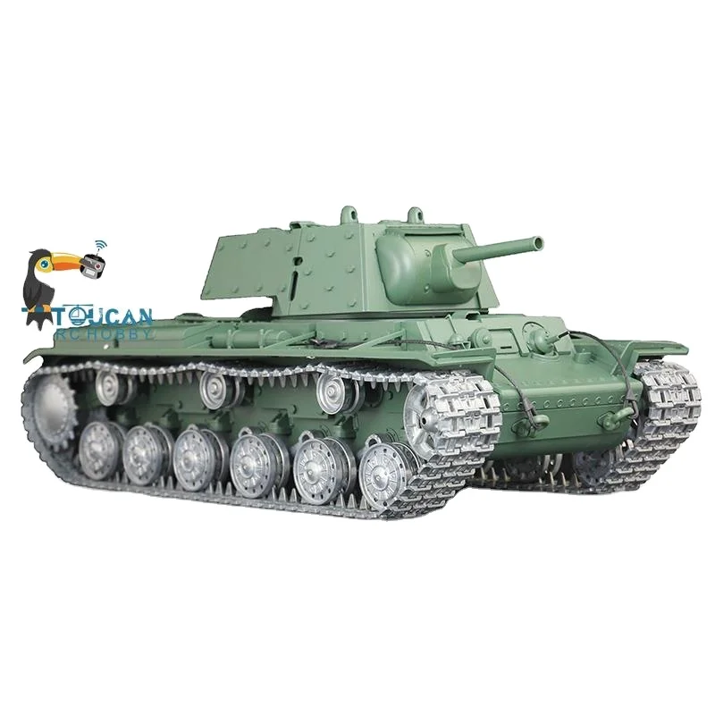 HENG LONG 1/16 7.0 Customized Soviet KV-1 RTR RC Tank 3878 Metal Tracks Wheels Steel Gearbox Army Toucan Hobby Toys TH17467