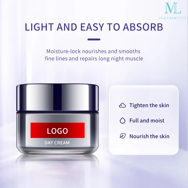 Cosmetics Manufacturer Private Label Face Care Lotion 30g 50g Moisturizing Hyaluronic Acid Day Night Cream