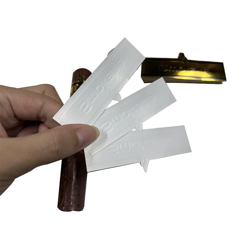Cigar anillos Label Custom  Gold Foil Oil Painting Embossing Cigar Band Rings Label  Die Cut Sticker  Recyclable/Biodegradable