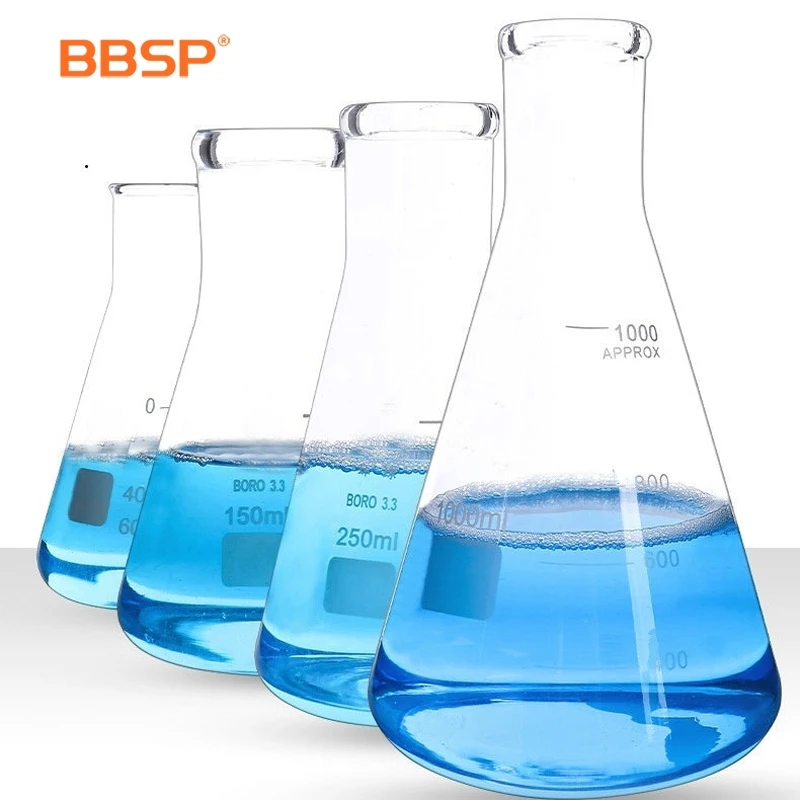 BBSP factory directly supply high quality conical flask erlenmeyer glass conical flask