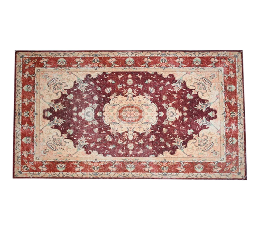 Wholesale Home Decor Living Room Rug Carpet Print Persian Design Rabbit Fur Carpet Bedroom Luxury Hotel and Rug Modern Persian