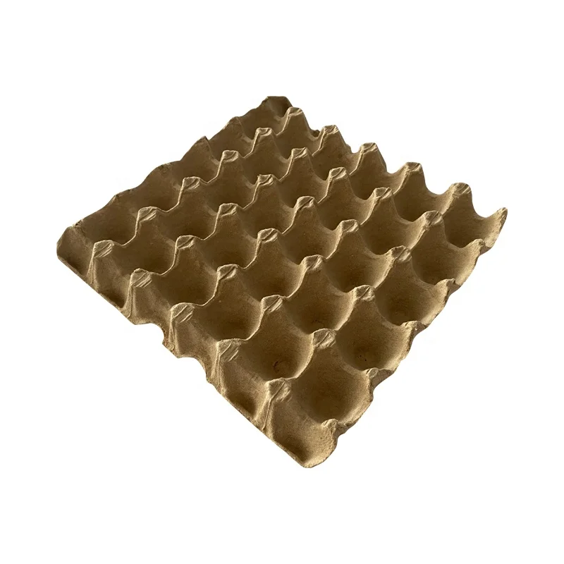 factory support hot selling disposable egg containers eco-friendly egg trays to go paper pulp cases hen egg custom 30 cells tray