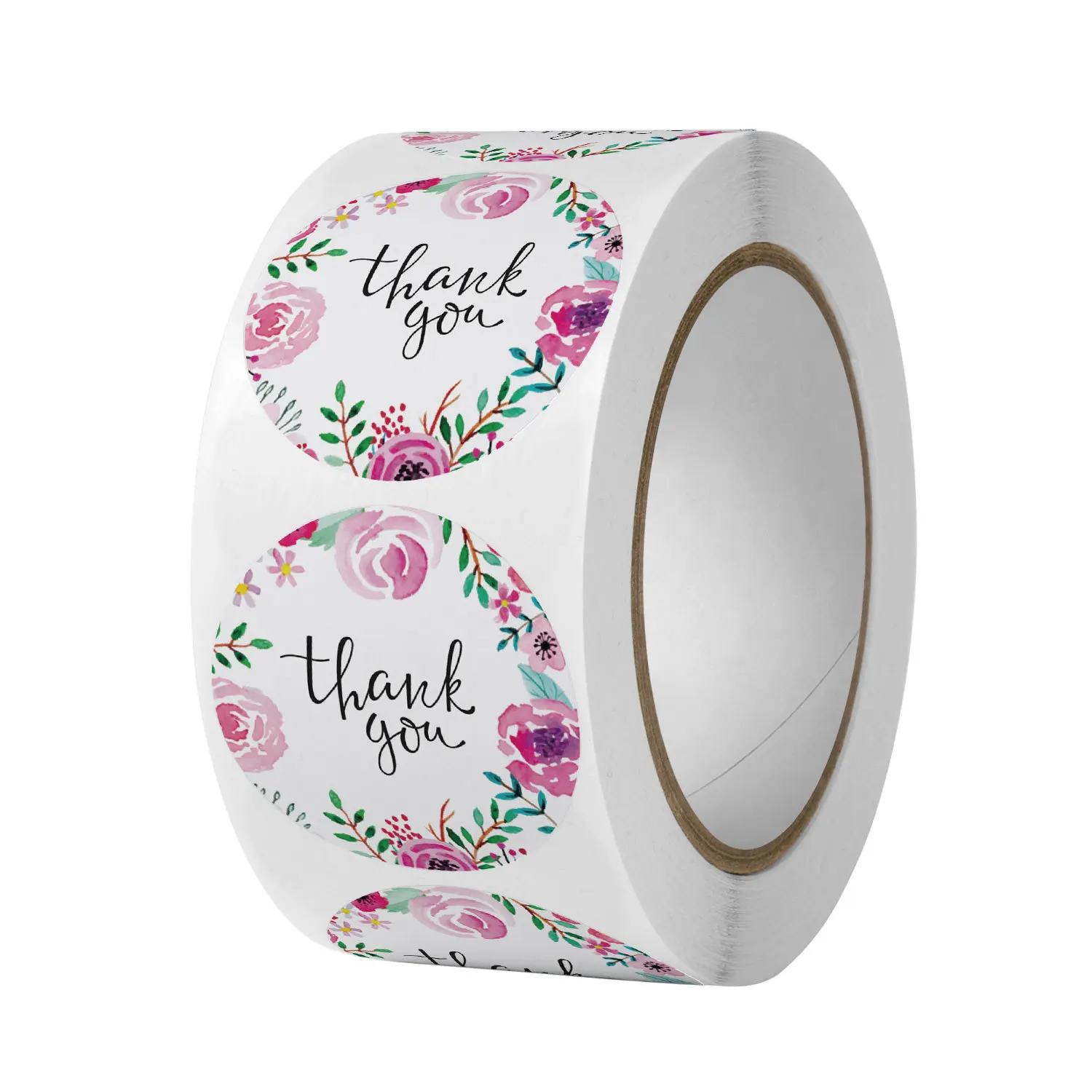 Competitive Price Embossed Envelope White Coated Paper Thankyou Adhesive Stickers Full Color Printing Waterproof Vinyl