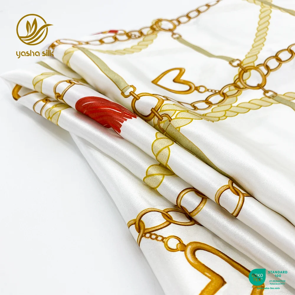 Hot Selling Digital Printed Pattern Silk Charmeuse Fabric Special Tailor Made Retro Style Mulberry Silk Fabric for Home Textile