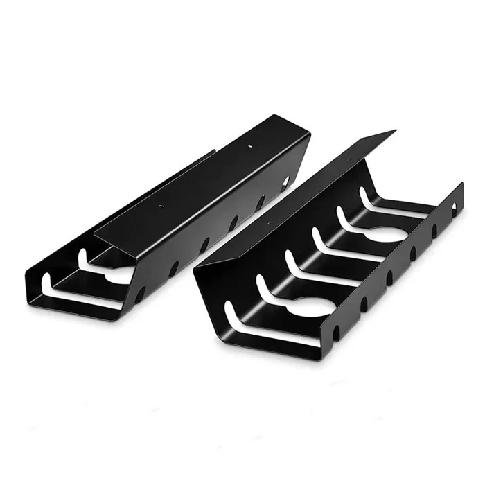 Custom Made Design Bending Metal Wire Under Desk Cable Management Organizer Tray for Home Office Studio