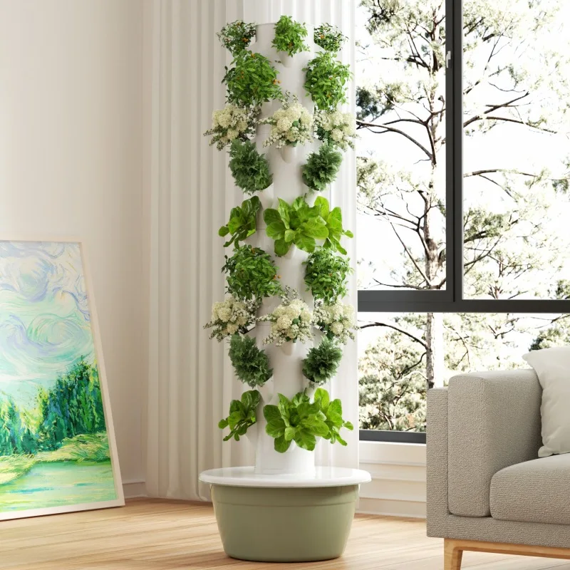 Hydroponics Growing System Indoor Vertical Plant Growing Tower 9 Layers Aeroponic Tower on Sale