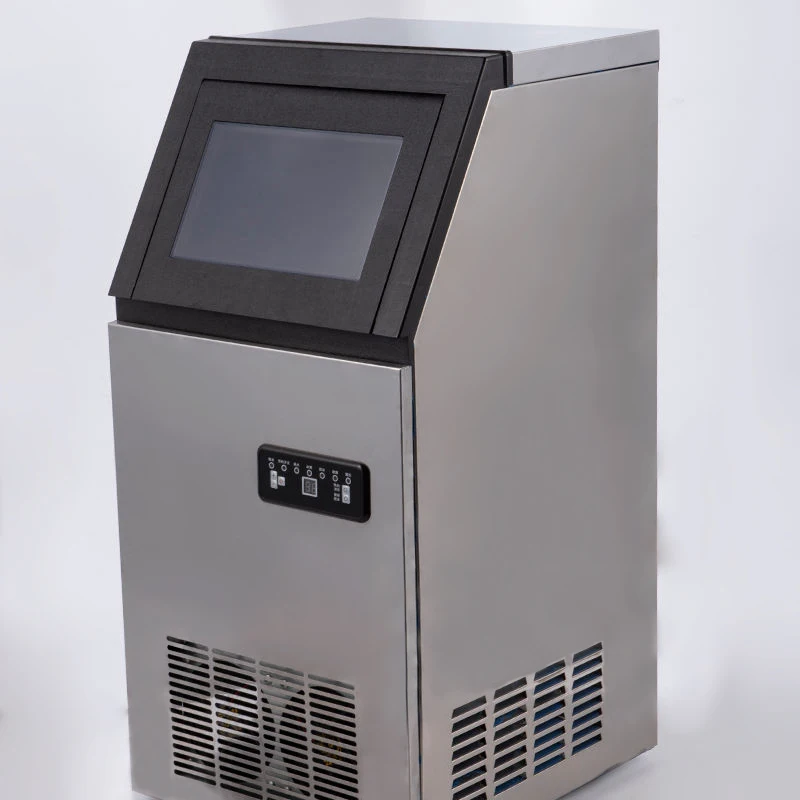 Stainless Steel Freestanding Under Counter LED Digital Display Commercial Ice Maker Machine For Restaurant
