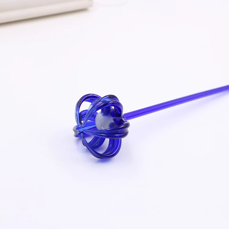 Delicate Handmade Craft Glass Long Stem Flower