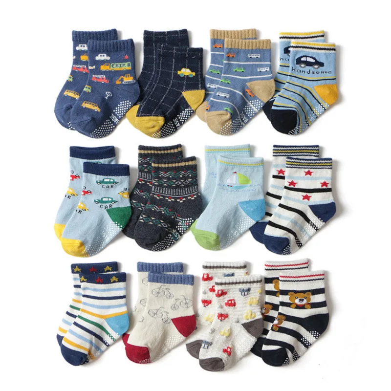 New born Toddlers Babys Socks Boy Casual Girl Tube Child Kids Anti-slip Cartoon Breathable Cotton Socks For Children Baby Socks