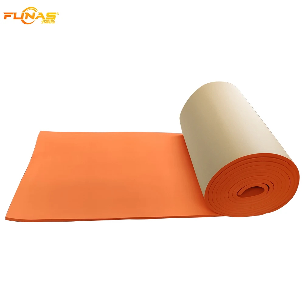 FUNAS adhesive rubber insulation air conditioner rubber foam board nitrile heat insulation material aislante termico