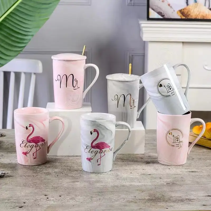 
 Мраморная керамическая кружка, креативная кофейная кружка с крышкой, чашка для ежедневного использования, чашка для водяного магазина  