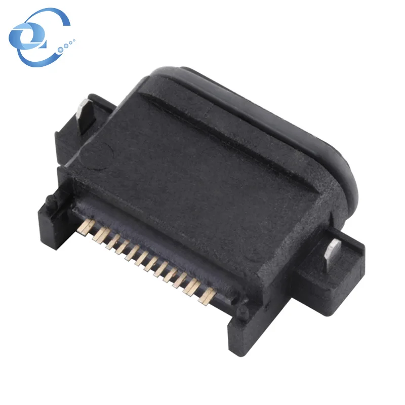 SMT Type-c 16P Female Usb Jack 3.1 Type c Socket Waterproof Connector