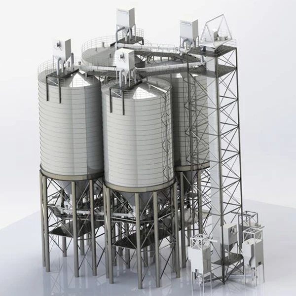 100 tons cement silo for sale, used for concrete batching plant