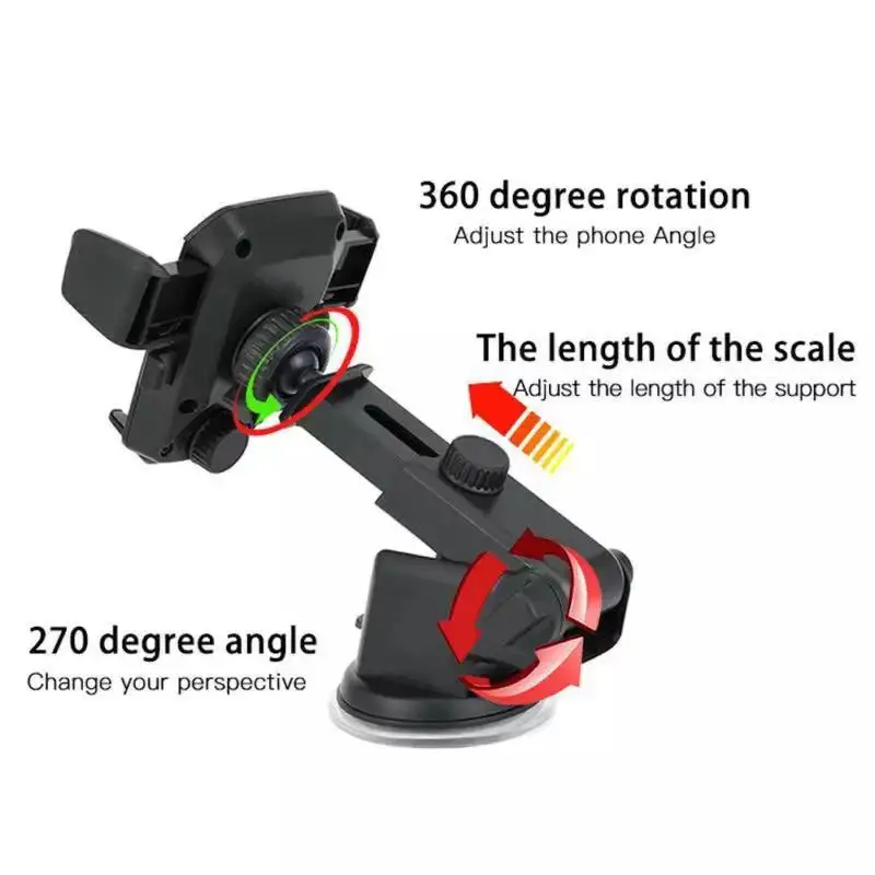 2021 Multifunction Desktop Phone Holder Degree Cell Phone Holder Rotatable Telescopic Car Mobile Phone Holder