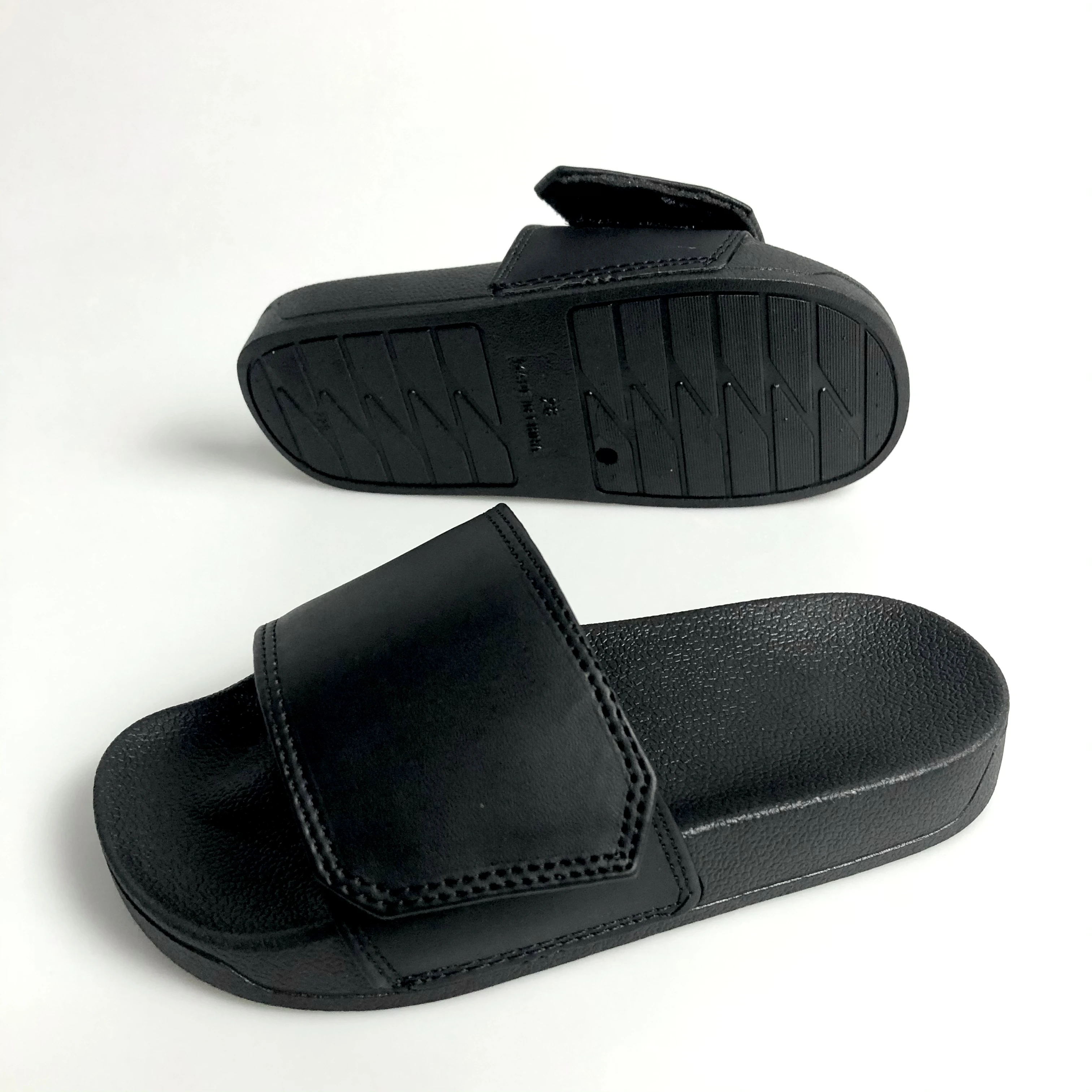 Custom Logo Sublimated Casual Slippers Winter Waterproof PU PVC Rubber Insole with Fur Upper Material Light Slides Sandals