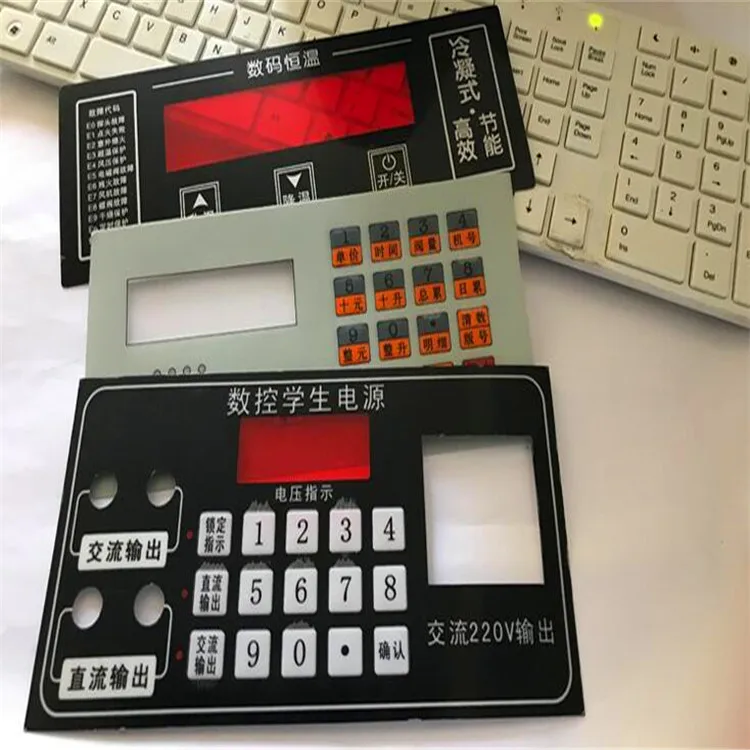 Дезон на заказ, поликарбонатная панель, печать, Lexan 8b35 MS, клей, клавиатура для ПЭТ, кнопка управления мембраной, клавиатура