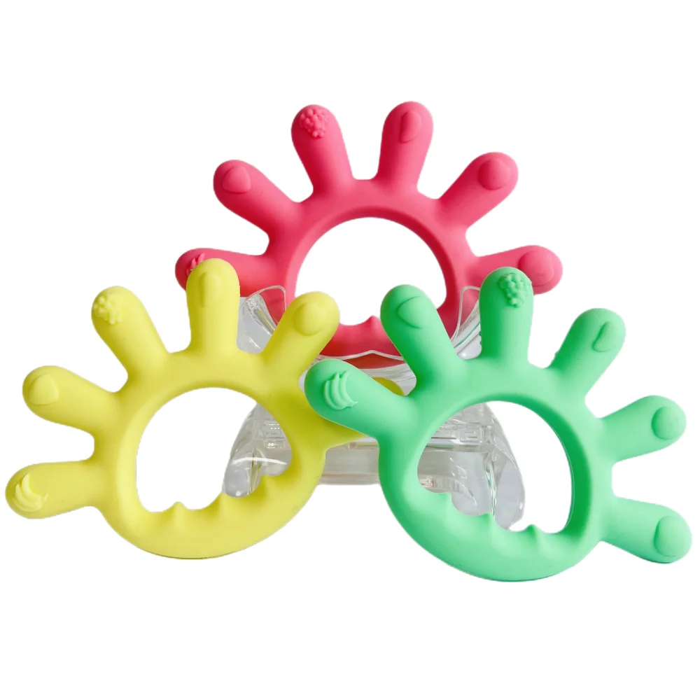 Wholesale Non-toxic Christmas 100% Food Grade Kids Silicone Teething Toys Baby For Children