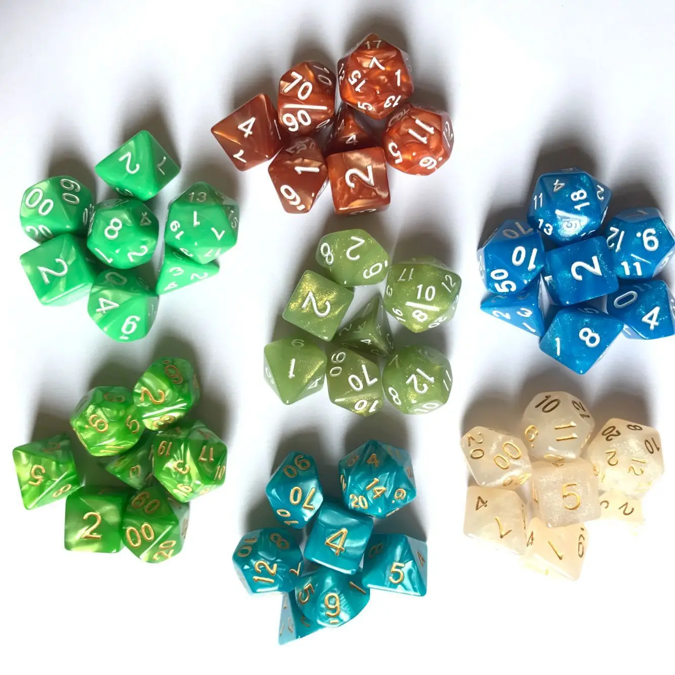  Настольная настольная игра DND D4 D6 D8 D10 D12 D20 7 шт. набор многогранных игральных