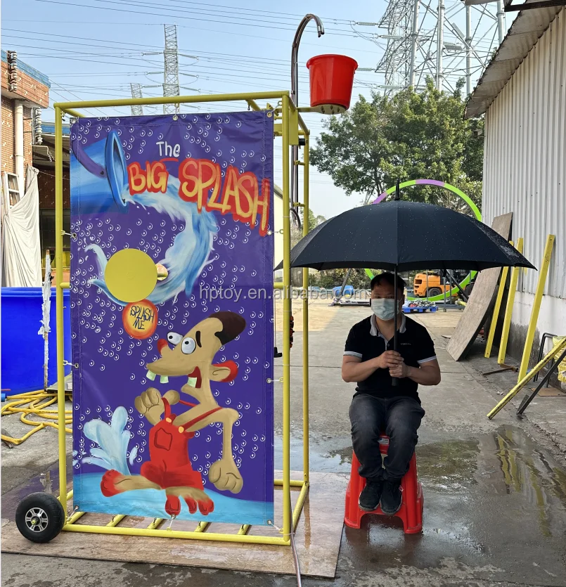 Outdoor water splash games PVC water bag dunk tank game for sale