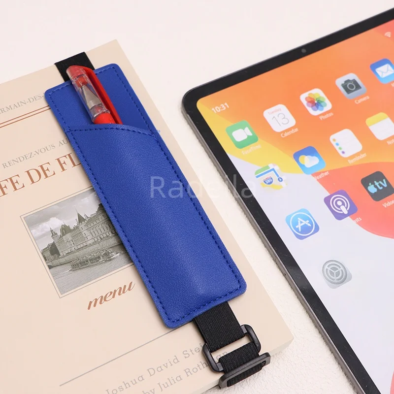 Elastic Leather Pen Pouch Case School Pencil Bag Holder Kids Favorite Pencil Case Business Notebook Elastic Webbing Pen Case